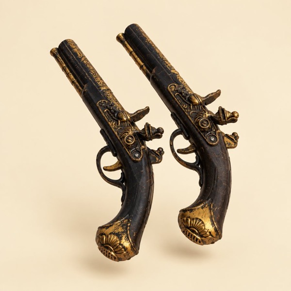 Pistolas antiguas estilo pirata